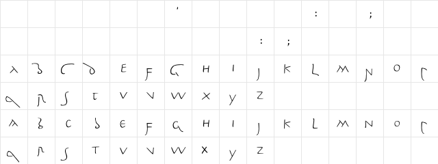 Pompeianus Regular  glyph index
