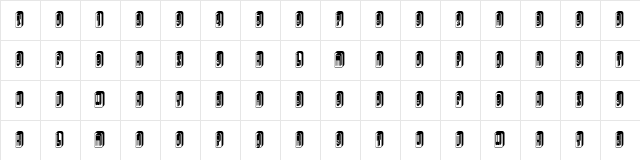 Audience Capitals Regular  glyph index