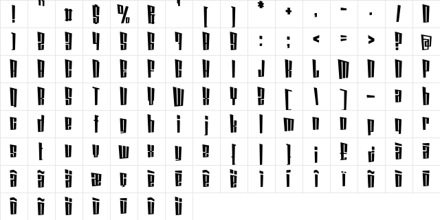 Coin Locker Datura Regular  glyph index