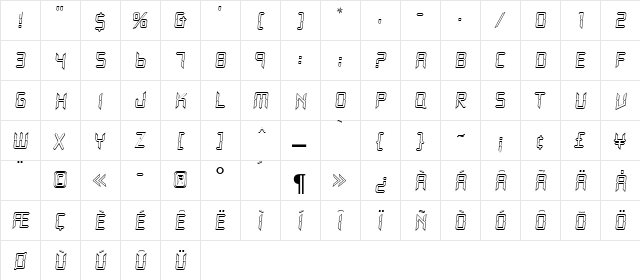 Watch MN Regular  glyph index
