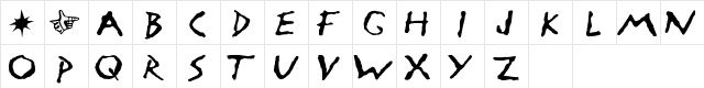 Armageddon Regular  glyph index