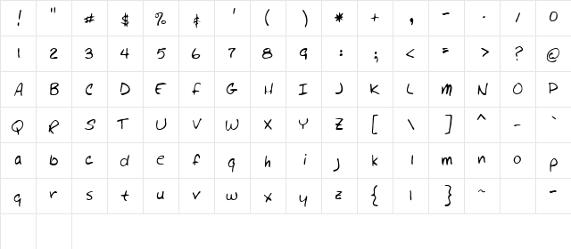 Wolf Regular  glyph index