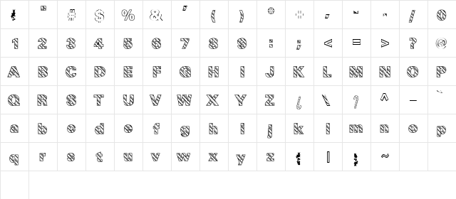 Candy Cane Normal  glyph index
