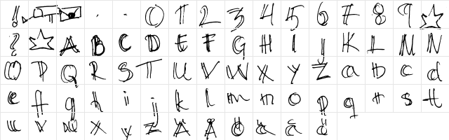 FG Addiction Regular  glyph index