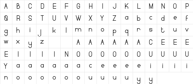Fairry Eastern Demo Serif Regular  glyph index