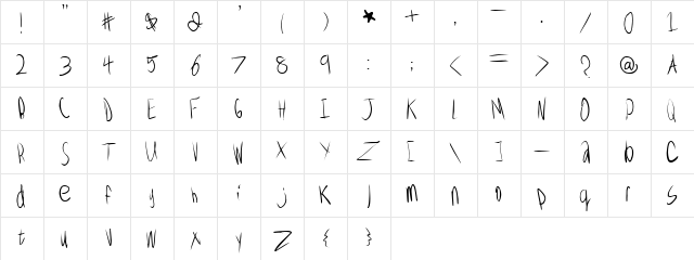 Wolves, Lower Regular  glyph index