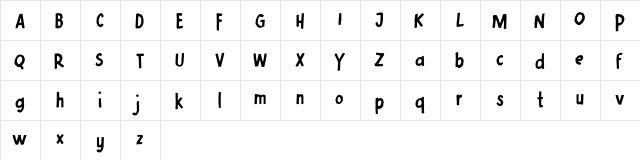 KOSMIK FREE Regular  glyph index