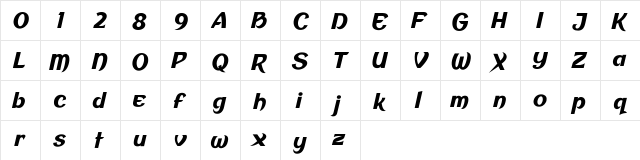 Mirendo Mirendo  glyph index