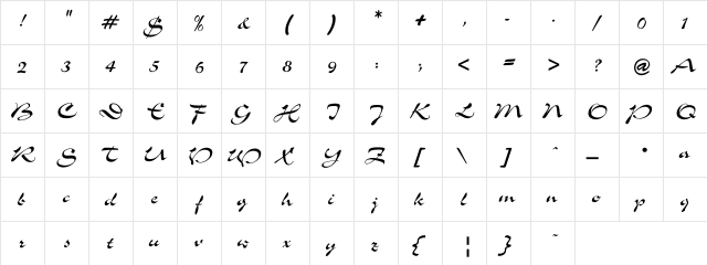 MANTRA Regular  glyph index