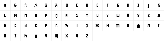 Worker Poster Regular  glyph index