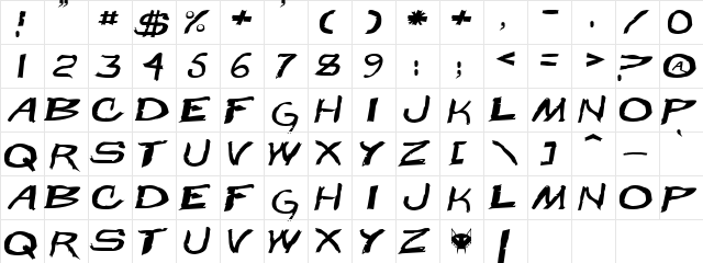 Rotor Twist Regular  glyph index