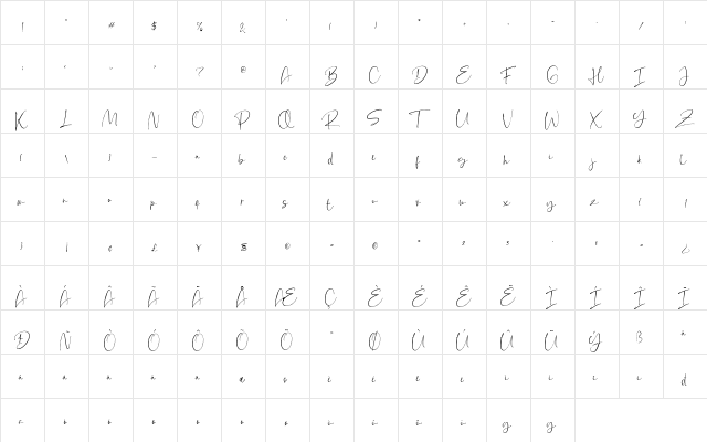 Barcelona Historia Regular  glyph index