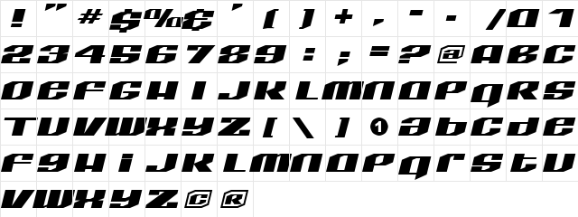 LHF Quantum Regular  glyph index