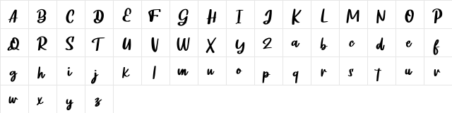 Noifale FREE Regular  glyph index