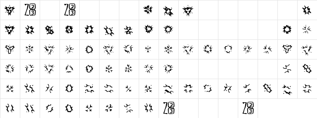 Zone23_foopy4 Normal  glyph index
