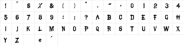 Force Regular  glyph index