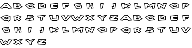 King Kikapu Regular  glyph index