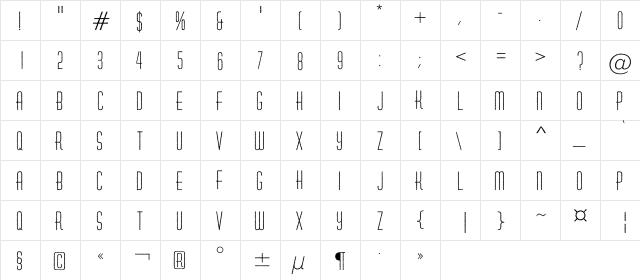 a_HuxleyRough Regular  glyph index