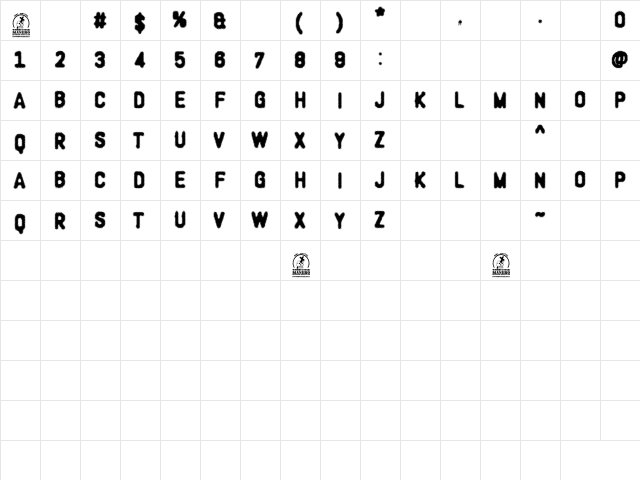 Woodcutter oligarquia Regular  glyph index