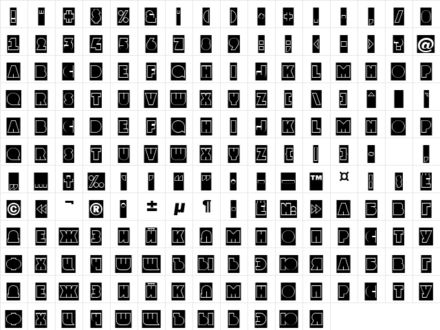 a_GrotoCmGr Normal  glyph index