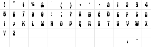 WillHarris Normal  glyph index