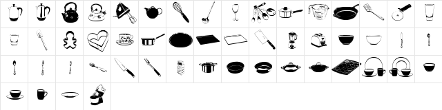 DJ Kitchen Regular  glyph index