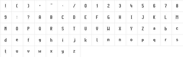 Citaro Voor (Dubbele hoogte, breed) Regular  glyph index
