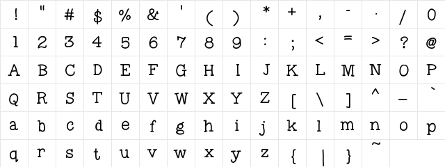 PinkFizz Medium  glyph index