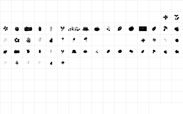 Autumn Days - Personal Use Clipart  glyph index