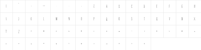 Men In Black Credits Regular  glyph index