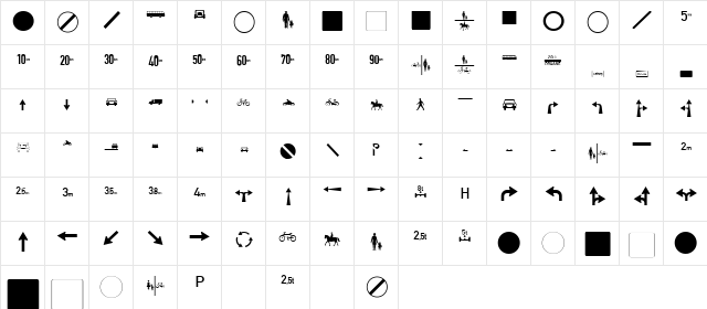 Zeichen Zweihundert Alt Regular  glyph index