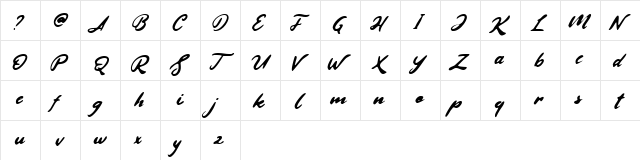 Vintage Quotes Regular  glyph index