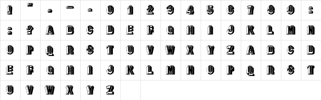 Savannah Fat Regular  glyph index