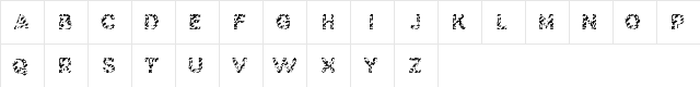 Korruptica Regular  glyph index