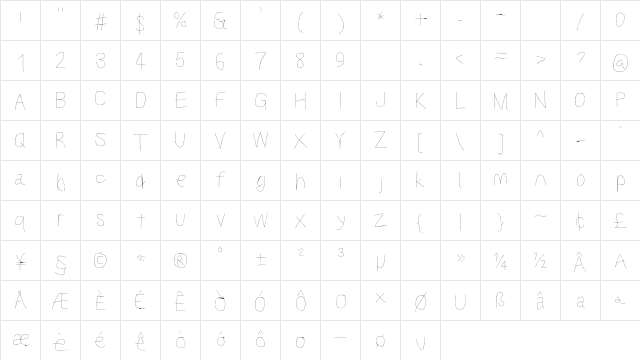 Kabina Hl  glyph index