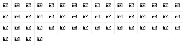 KR Standing Proud Regular  glyph index
