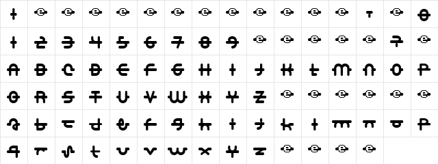 Worms Connect Regular  glyph index