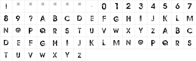 route 3 Regular  glyph index