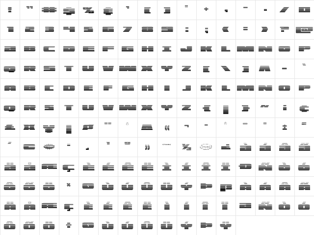 Illumino Gradient Regular  glyph index
