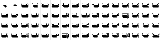 Patriotic No Stars Regular  glyph index