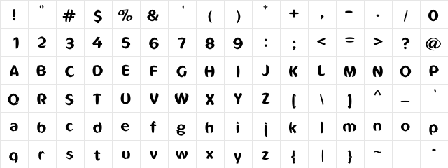 Dross06 Regular  glyph index