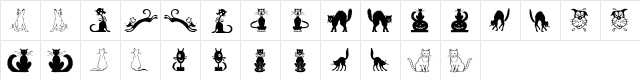 Border Cats Regular  glyph index