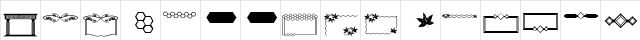 ap fancy frames Regular  glyph index