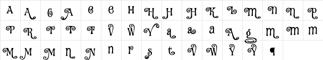 Fantini Alt Three Regular  glyph index