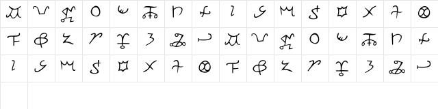 Apollonian Regular  glyph index
