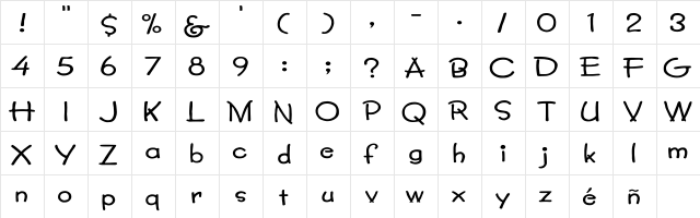Lumparsky Wd Regular  glyph index