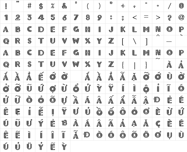 VPS Quang Yen Hoa Regular  glyph index