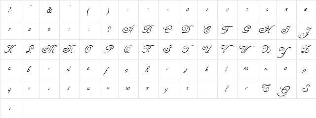 AdineKirnberg Regular  glyph index
