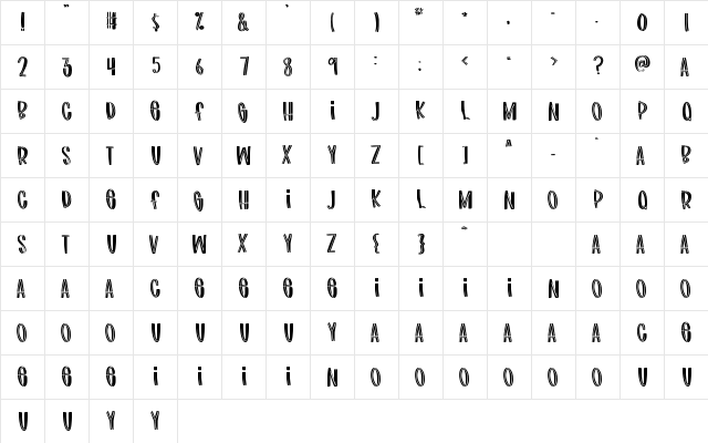 FBLawnmower Regular  glyph index