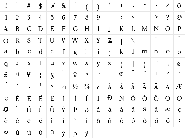 WC ADDENDUM Bta  light Regular  glyph index